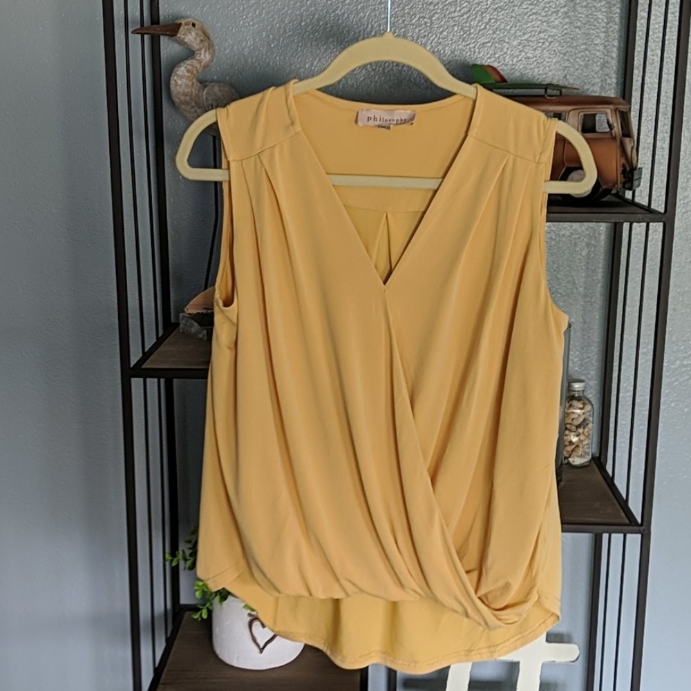 LIKE NEW Philosophy yellow top sz medium